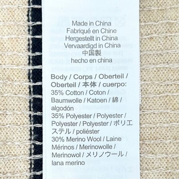 J. Crew Collection Sequin Stripe V-Neck Collared Polo Sweater - Picture 8 of 8